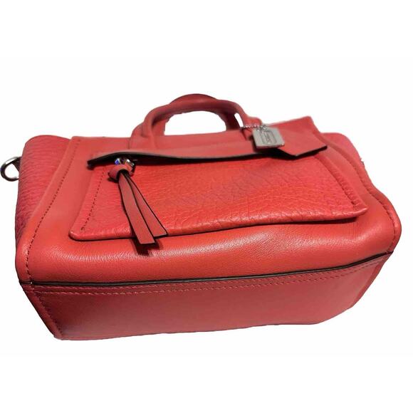 COACH Bleecker Mini Riley Leather Mini Crossbody Handbag Orange OS Vintage 41-04 - Picture 12 of 13